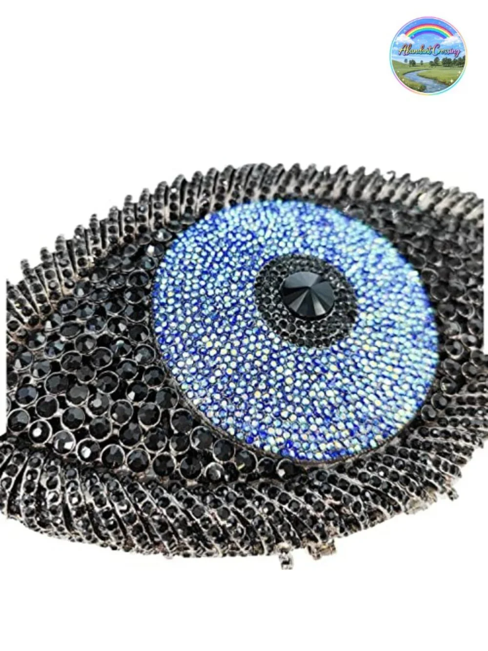 Rhinestone Crystal Evening Clutch with Detachable Straps